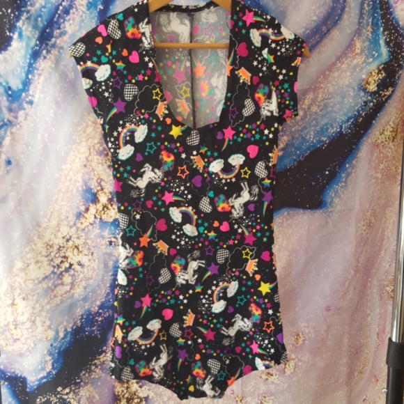 Coquetry Clothing Other - Spandex UV Reactive Romper NWOT